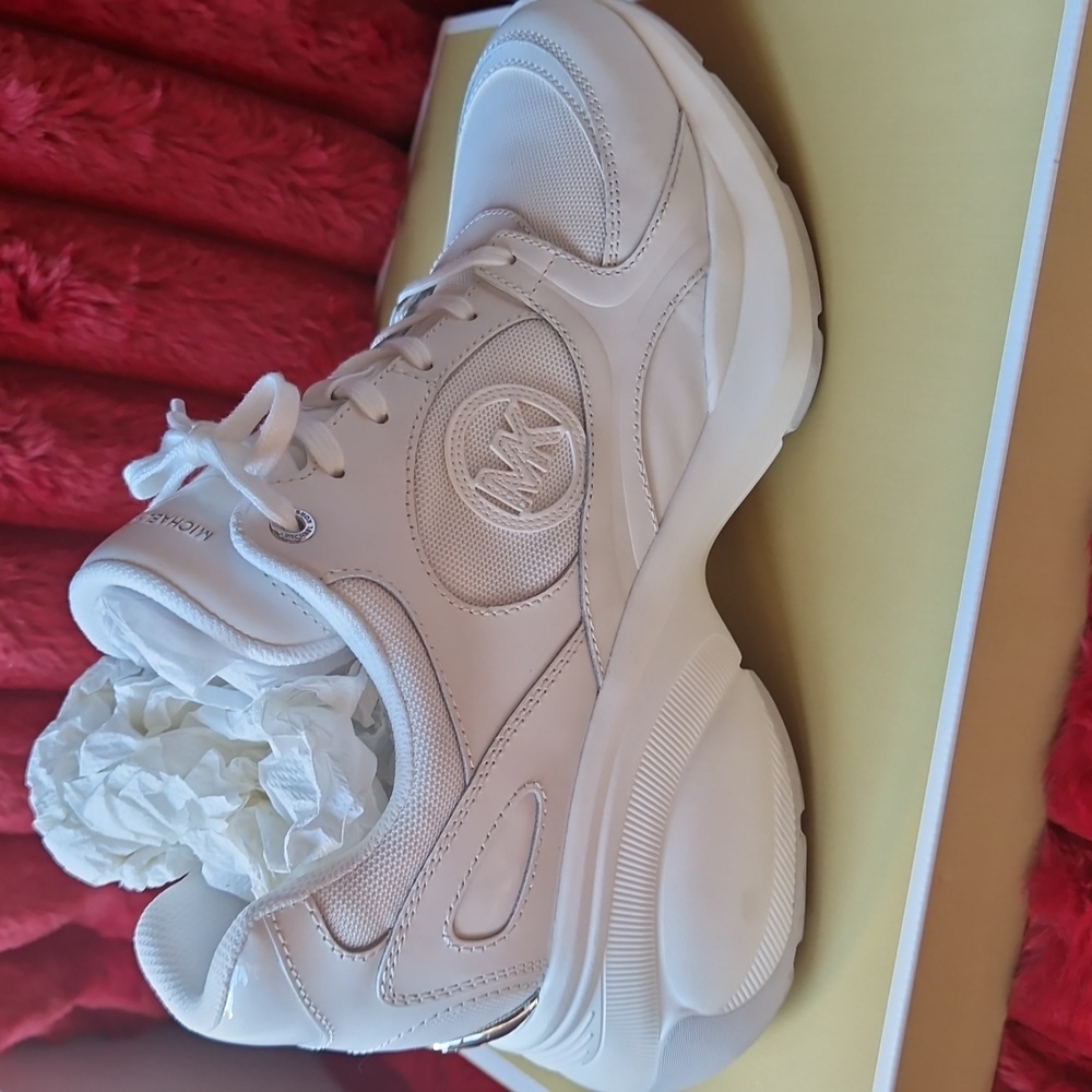 Michael Kors Zuma Trainer Leather - Optic White - Picture 4 of 12